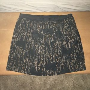 Gap Black & Gold/Tan Skirt w/Pockets Sz. 12